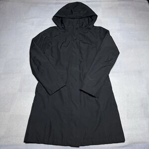 The North Face Stella Grace HyVent Jacket Womens Small Black Trench Rain Coat